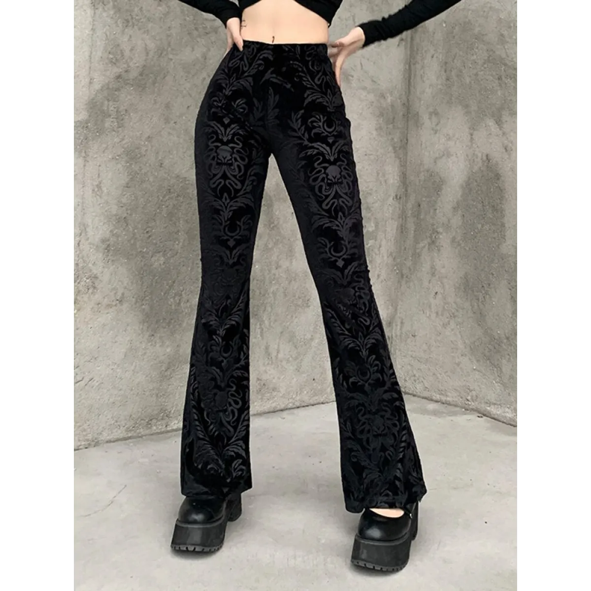 Gothic Chic Flared Pants