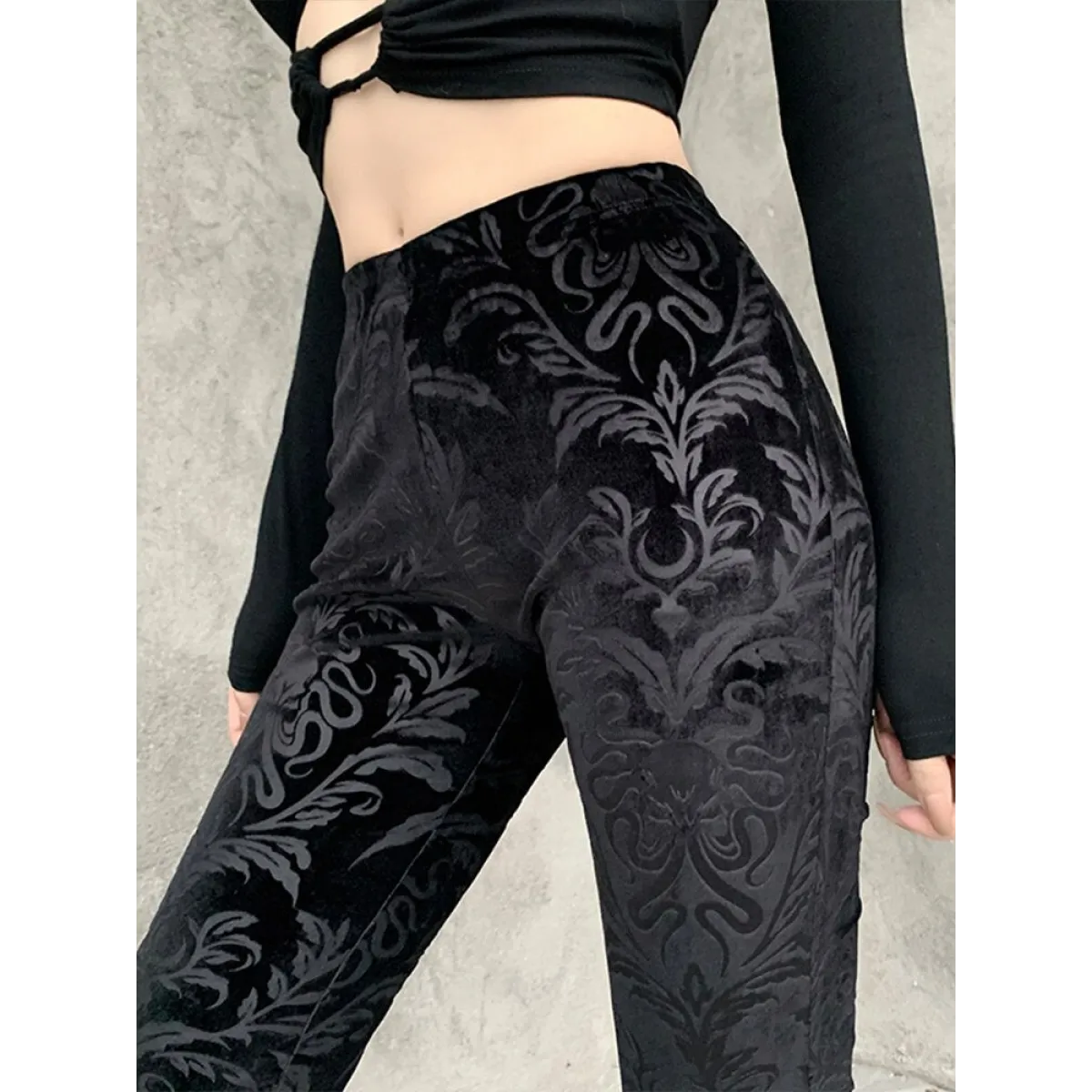 Gothic Chic Flared Pants
