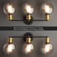 Modern 3-light Bubbled Glass Vanity Light