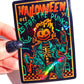 Halloween Is for the Punks Sticker – Holographic Skeleton Vinyl – Punk Rock Halloween Vinyl Sticker