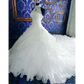 High-End Ruffled Wedding Dress with Train