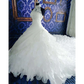 High-End Ruffled Wedding Dress with Train