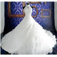 High-End Ruffled Wedding Dress with Train