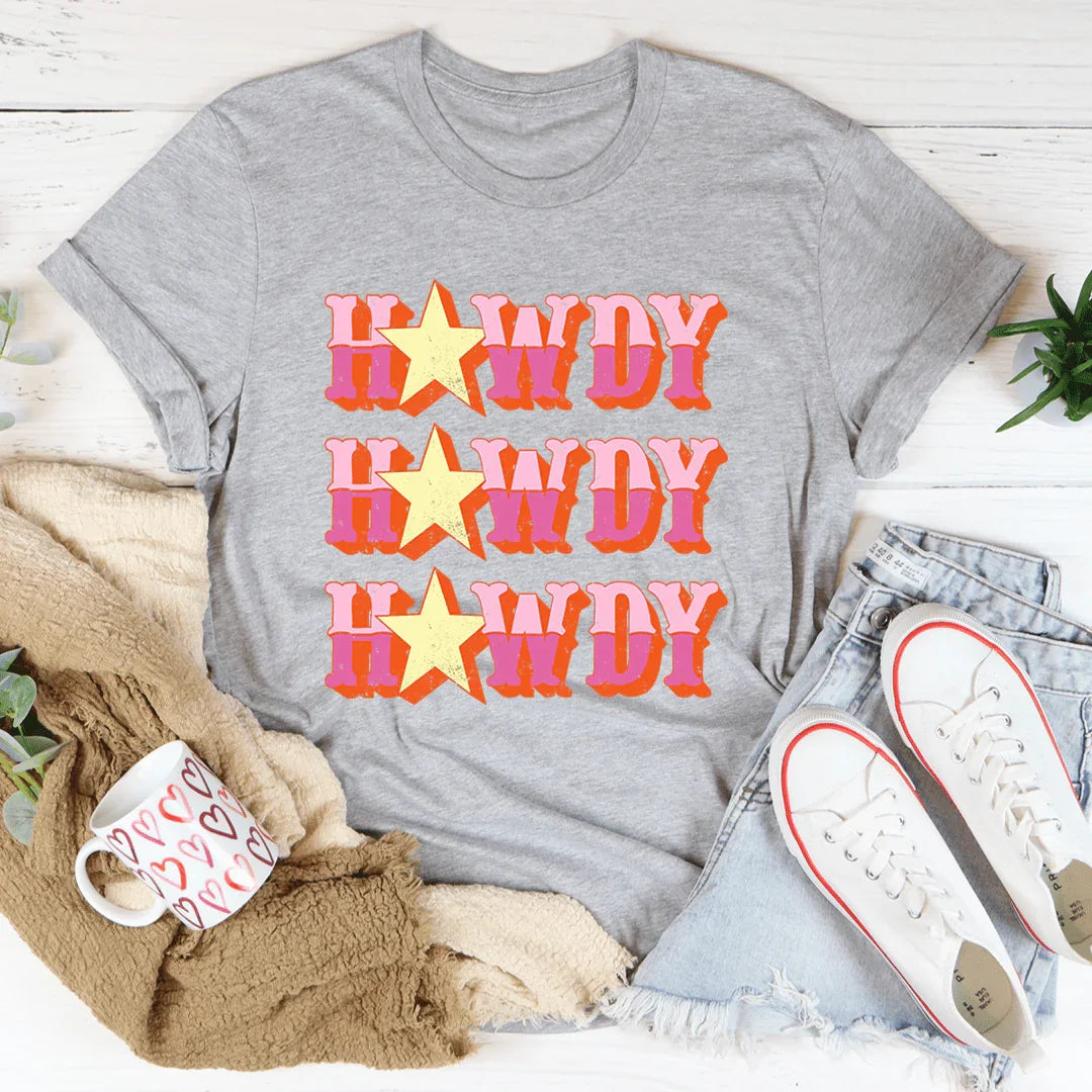 Howdy Western Graphic Tee – Vintage Country Cowgirl T-Shirt