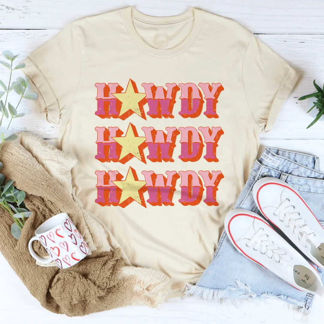 Howdy Western Graphic Tee – Vintage Country Cowgirl T-Shirt