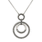 Infinity Necklace Double Circle Pendant Silver Plated