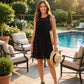 Style & Co Lace-Trim High-Low Dress