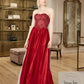 Sequin Hearts Juniors Strapless Rhinestone Gown - Wine, Size 5