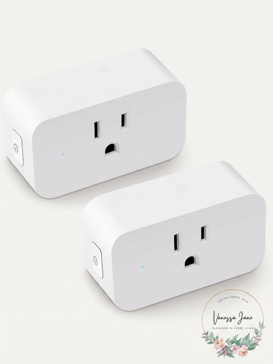 LINGANZH Smart Plug 2 Pack, Mini WiFi Smart Socket Compatible with Alexa Echo Go