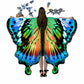 Iridescent Butterfly Talma Halloween Costume