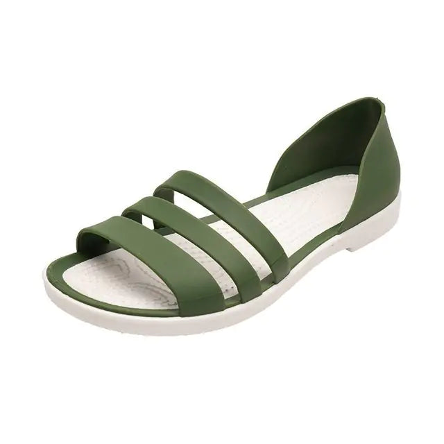 Women's Summer Candy Color Flat Beach Sandals