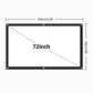 Portable Foldable Projector Screen 16:9 HD Outdoor Home Cinema Theater 3D Movie