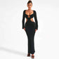 Ladies Long Sleeve Hollow Dress
