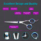 Stainless Steel Hair Cutting Scissors 6.5 Inch Hairdressing Razor Shears Professional Salon Barber Haircut Scissors, One Comb Included, Home Use for Man Woman Adults Kids Babies