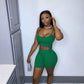 Sleeveless Crop Top & Short Set