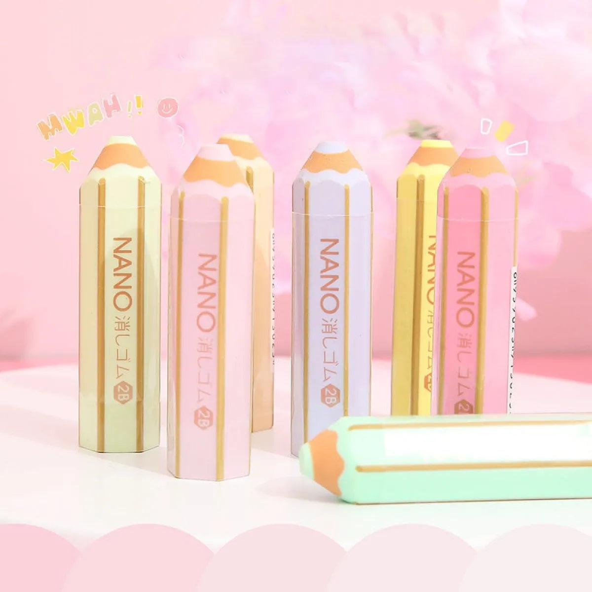 Kawaii Pencil Rubber Eraser