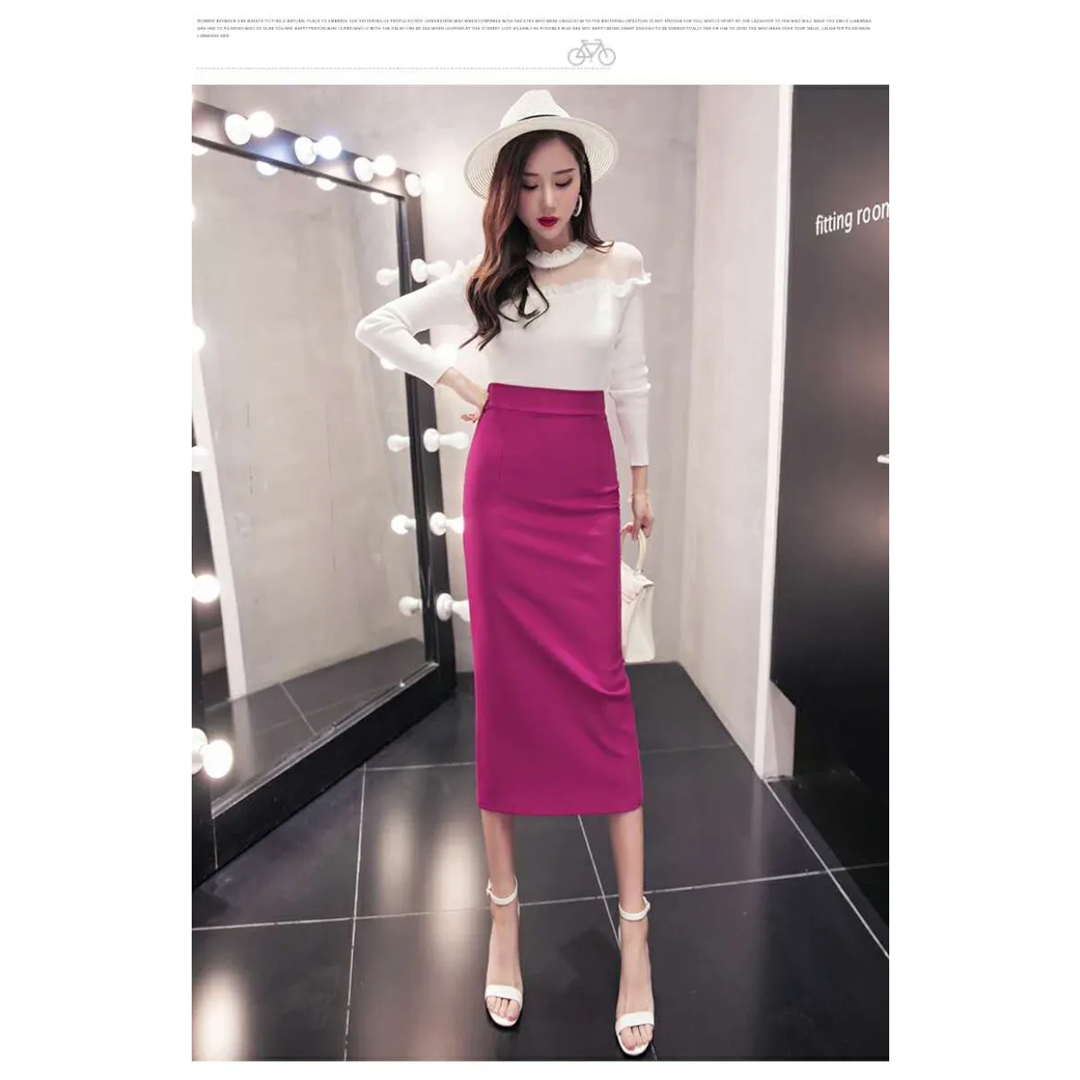 Korean Slim Stretch Pencil Skirts