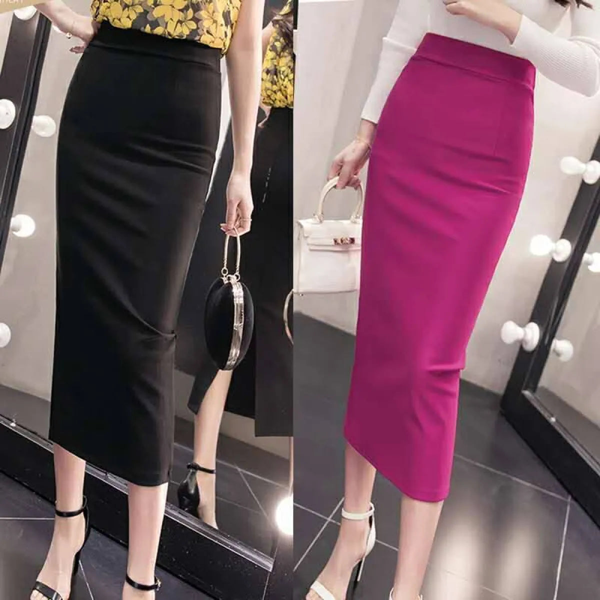 Korean Slim Stretch Pencil Skirts