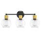 Modern 3-light Bubbled Glass Vanity Light