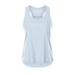 Light Blue Nude Sleeveless Yoga Uniform Blouse