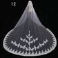 Long Lace Wedding Veil, Wide Style