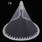 Long Lace Wedding Veil, Wide Style