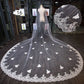 Long Lace Wedding Veil, Wide Style