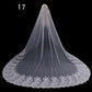 Long Lace Wedding Veil, Wide Style