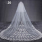 Long Lace Wedding Veil, Wide Style