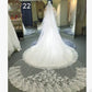 Long Lace Wedding Veil, Wide Style