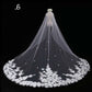 Long Lace Wedding Veil, Wide Style