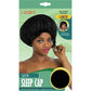 LQQKS Large Satin Sleep Cap Black