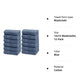 Resort Collection Soft Washcloth Face Body Towel Set 12 Pack Blue 12x12 Luxury