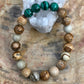 Malachite Picture Jasper Stretch Bracelet Natural Gem