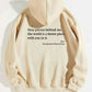 Dear Person Behind Me,the World Is A Better Place,with You In It,love,the Person In Front Of You,Women's Plush Letter Printed Kangaroo Pocket Drawstring Printed Hoodie Unisex Trendy Hoodies