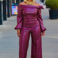 Glamourista Women's Trendy Leather Suit - Chic & Confident Style
