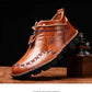 MANDOTOS Cowhide Leather Mens Boots Cushioned Insole Rugged Sole All Day Comfort Durable Construction