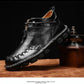 MANDOTOS Cowhide Leather Mens Boots Cushioned Insole Rugged Sole All Day Comfort Durable Construction
