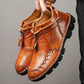 MANDOTOS Cowhide Leather Mens Boots Cushioned Insole Rugged Sole All Day Comfort Durable Construction