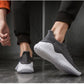 Mens Breathable White Trendy Sneakers  Casual Design  Light Walking Running Trainers Casual Breathable Mesh Men Running Shoes Walking Sneakers