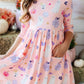 Spooky Sweetheart 3/4 Sleeve Pocket Twirl Dress