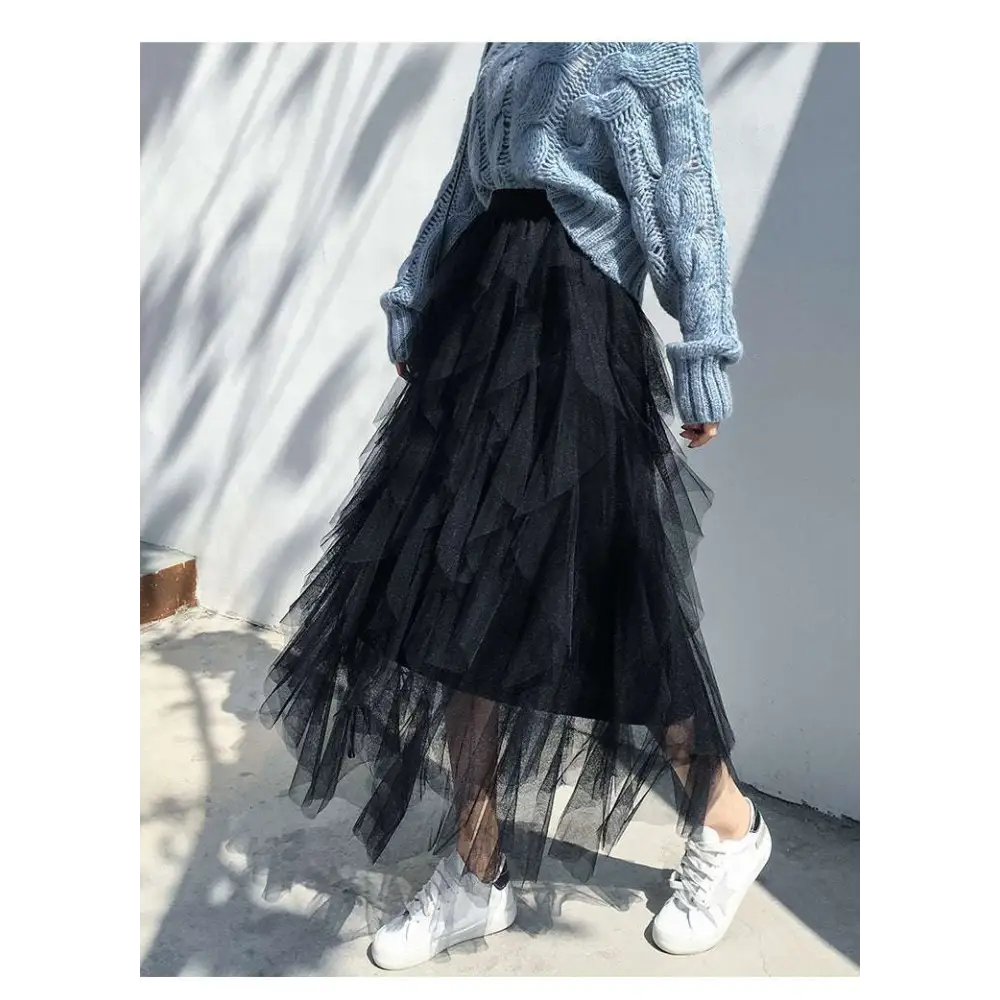 Tiered Mesh Skirt