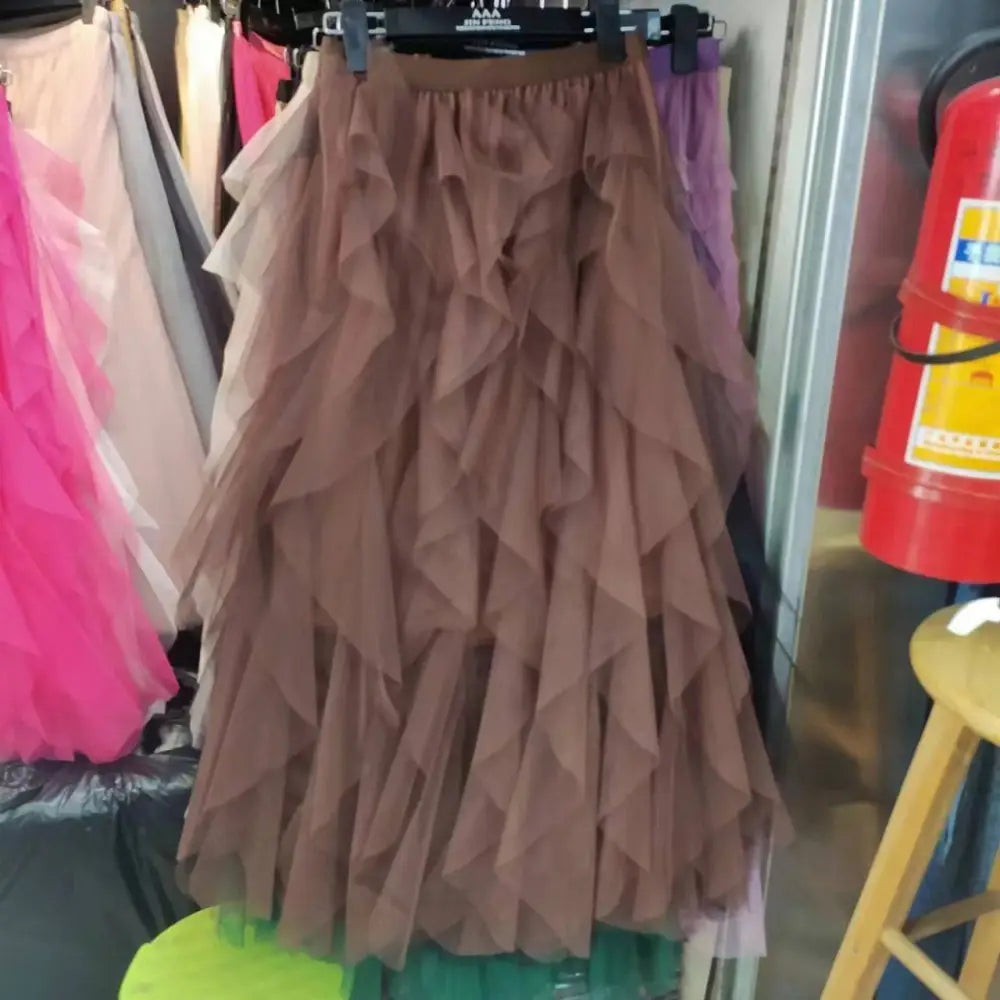Tiered Mesh Skirt