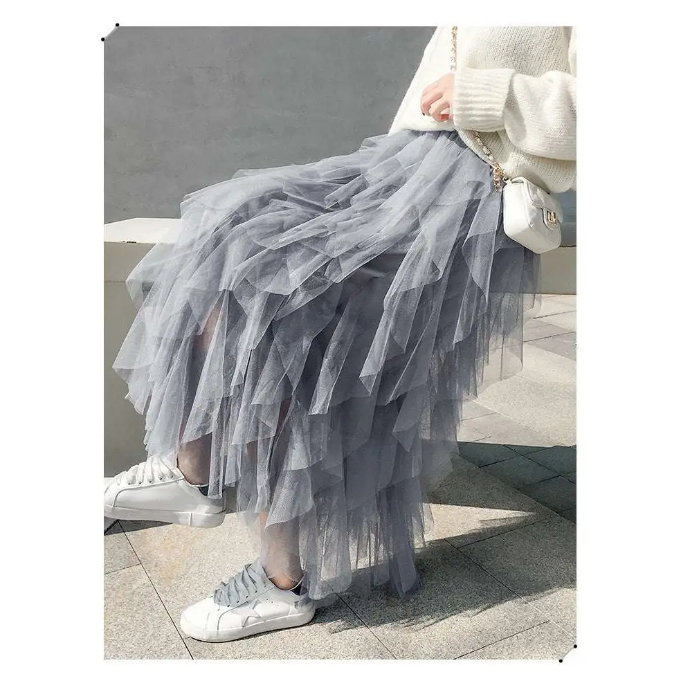 Tiered Mesh Skirt