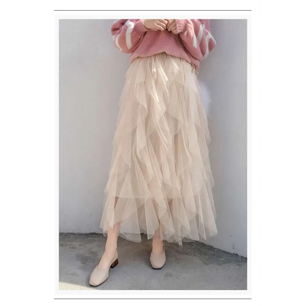 Tiered Mesh Skirt