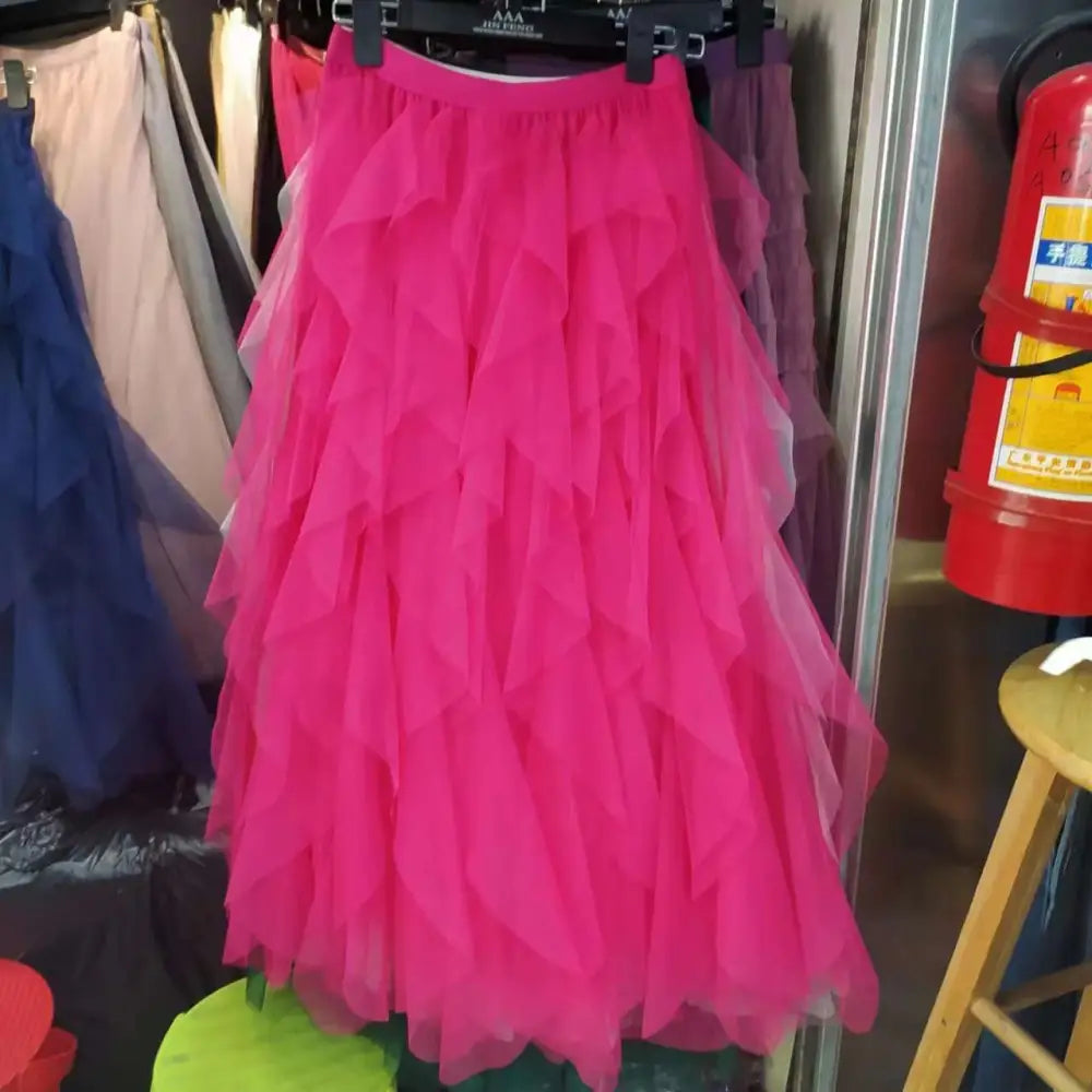 Tiered Mesh Skirt