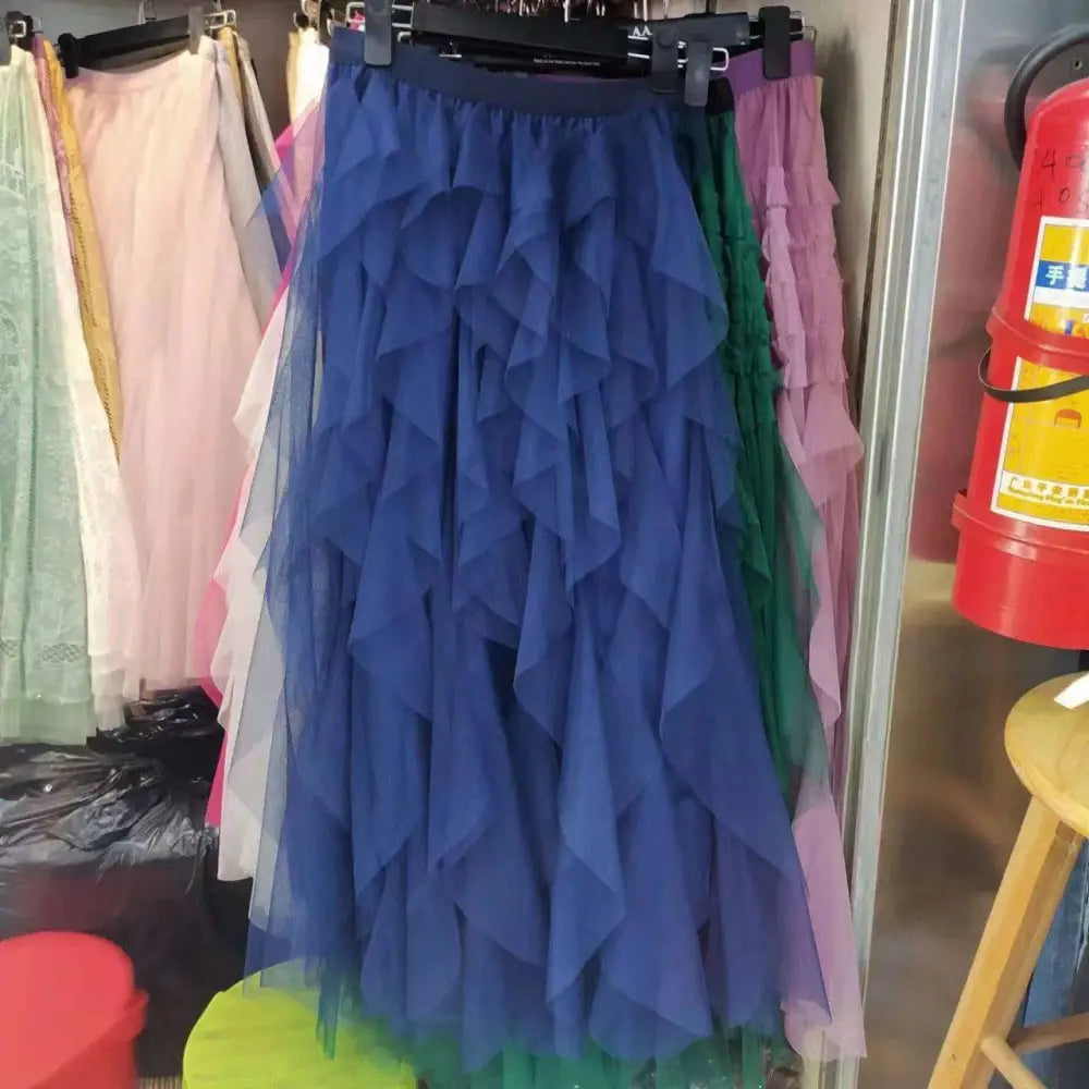 Tiered Mesh Skirt