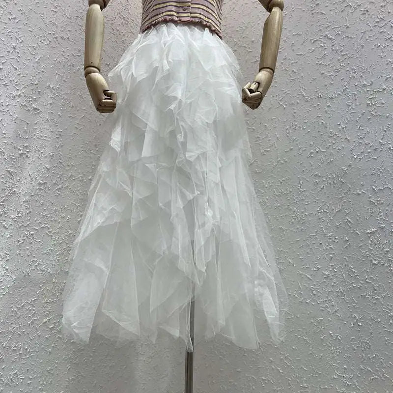 Tiered Mesh Skirt