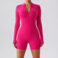Long-Sleeve Zippered One-Piece Dance Suit