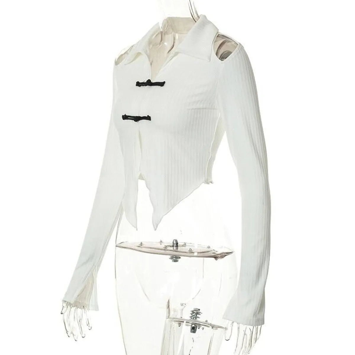Open Shoulder Chinese Style Blouses